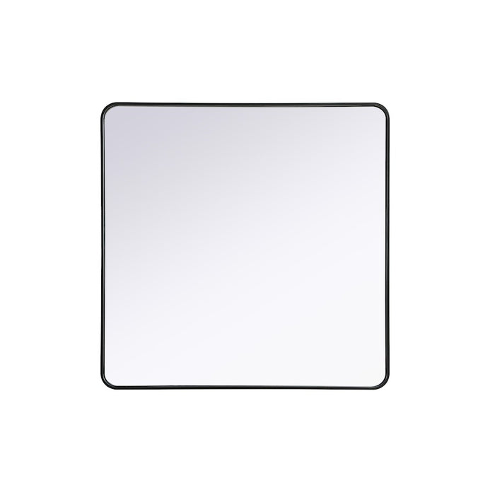 Elegant Decor Contour Metal Square Mirror 42X42, Black