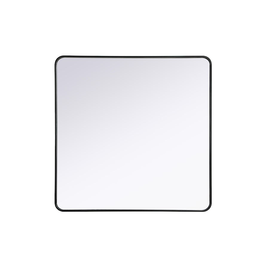 Elegant Decor Contour Metal Square Mirror 42X42, Black