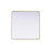 Elegant Decor Contour Metal Square Mirror 42X42, Brass