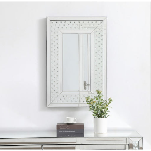 Elegant Decor Sparkle Collection Crystal Mirror 20X30", Clear