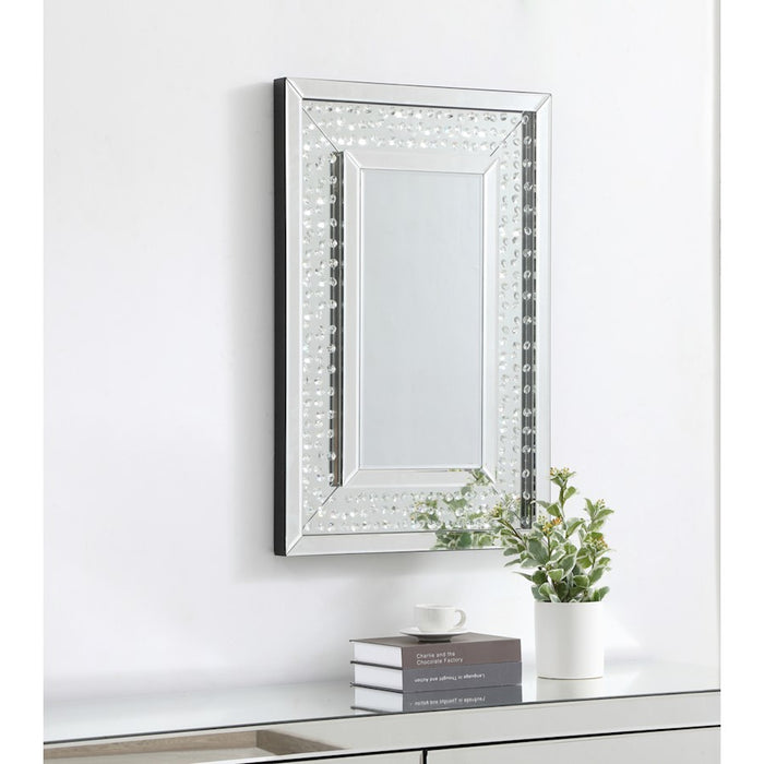Elegant Decor Sparkle Collection Crystal Mirror 20X30", Clear