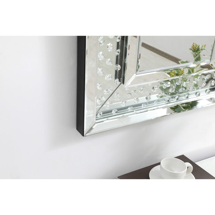 Elegant Decor Sparkle Collection Crystal Mirror 20X30", Clear