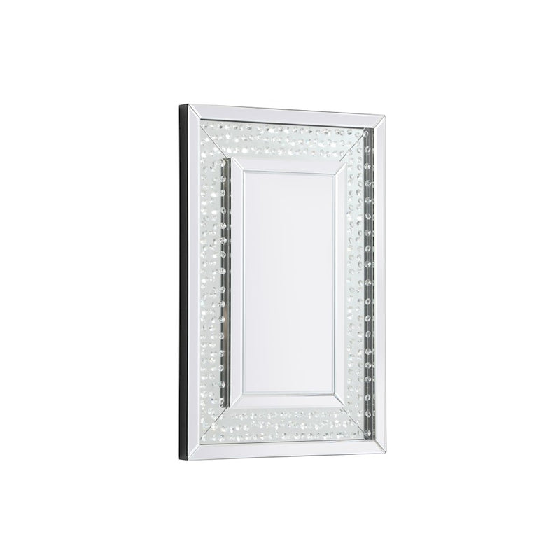 Elegant Decor Sparkle Collection Crystal Mirror 20X30", Clear