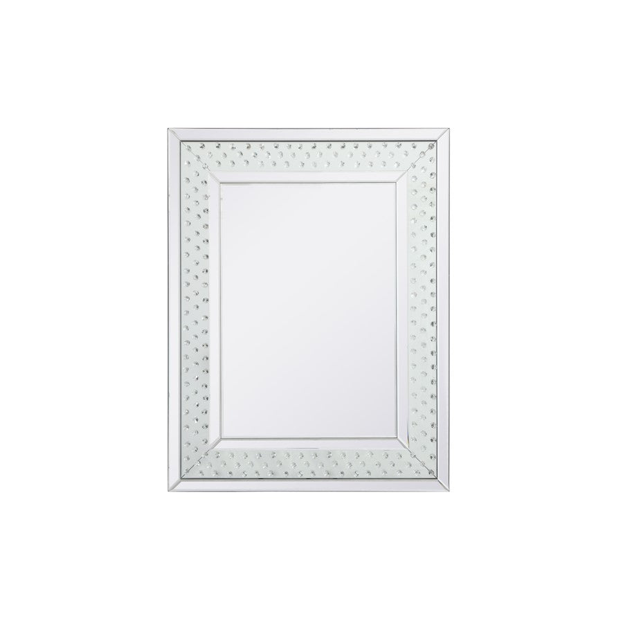 Elegant Decor Sparkle Collection Crystal Mirror 28X36", Clear