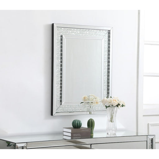 Elegant Decor Sparkle Collection Crystal Mirror 28X36", Clear