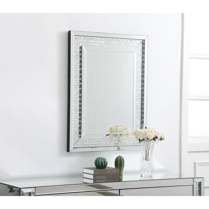 Elegant Decor Sparkle Collection Crystal Mirror 28X36", Clear