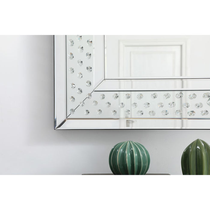 Elegant Decor Sparkle Collection Crystal Mirror 28X36", Clear