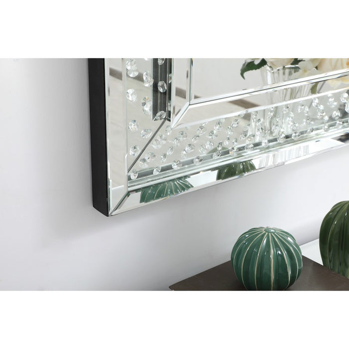 Elegant Decor Sparkle Collection Crystal Mirror 28X36", Clear