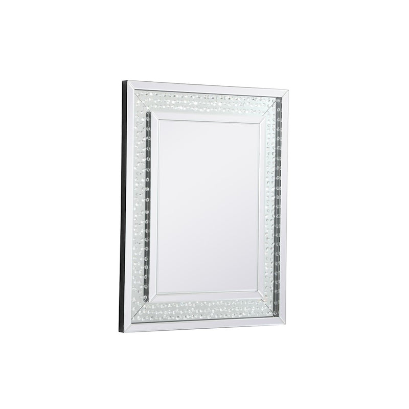 Elegant Decor Sparkle Collection Crystal Mirror 28X36", Clear