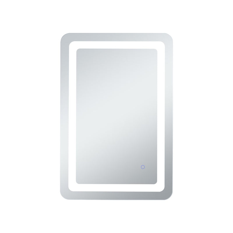 Elegant Decor Genesis 18X30" Soft Edge LED Mirror, Glossy White