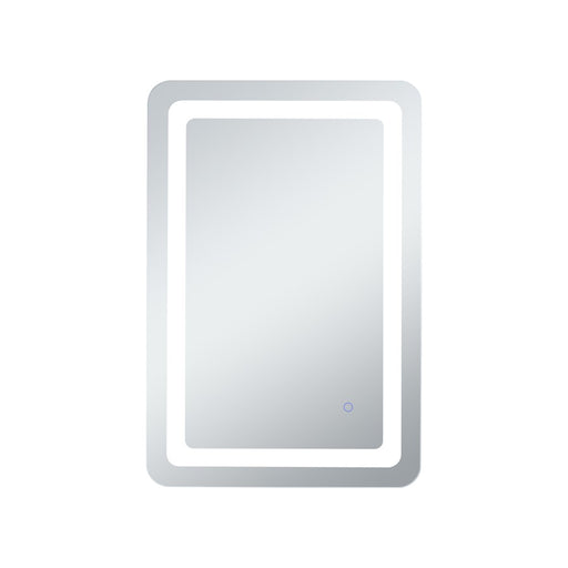 Elegant Decor Genesis 18X30" Soft Edge LED Mirror, Glossy White