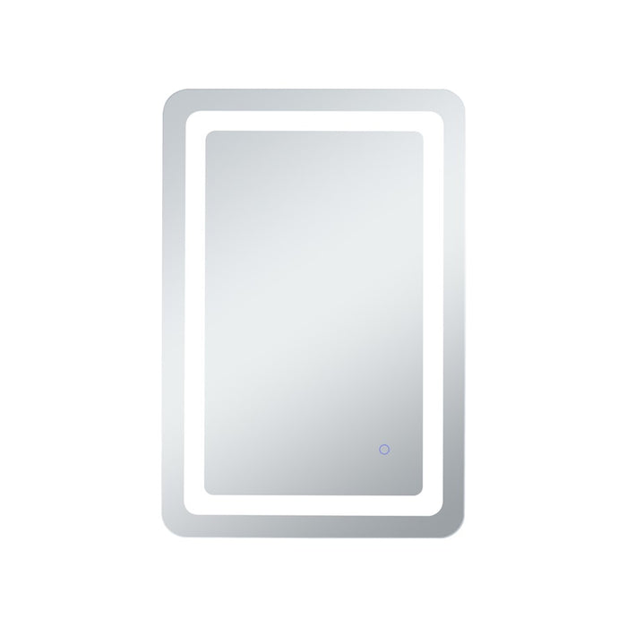 Elegant Decor Genesis 18X30" Soft Edge LED Mirror, Glossy White