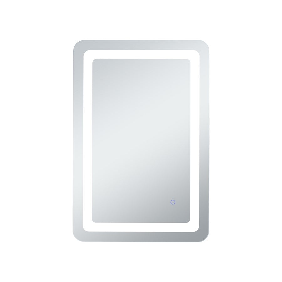 Elegant Decor Genesis 18X30" Soft Edge LED Mirror, Glossy White