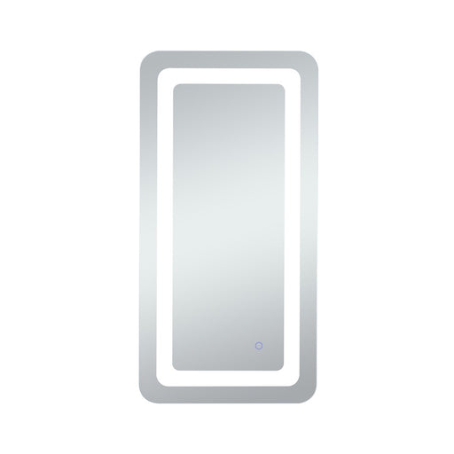 Elegant Decor Genesis 18X36" Soft Edge LED Mirror, Glossy White