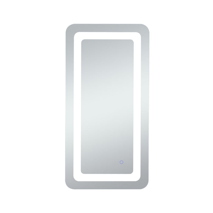 Elegant Decor Genesis 18X36" Soft Edge LED Mirror, Glossy White