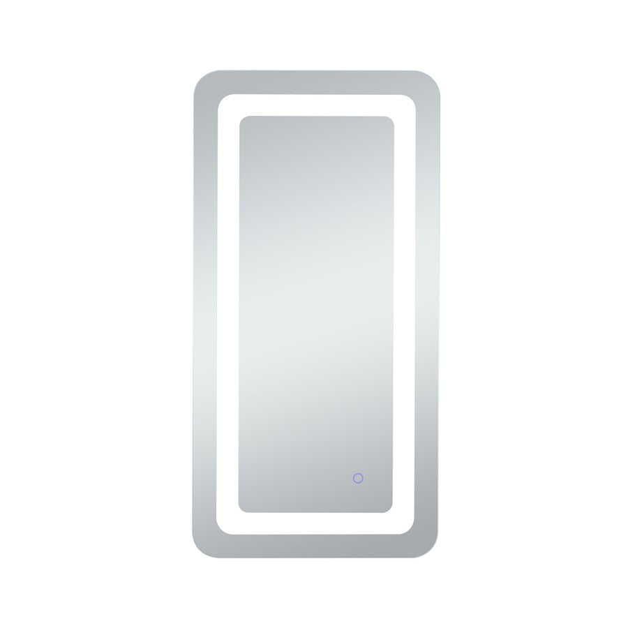 Elegant Decor Genesis 18X36" Soft Edge LED Mirror, Glossy White