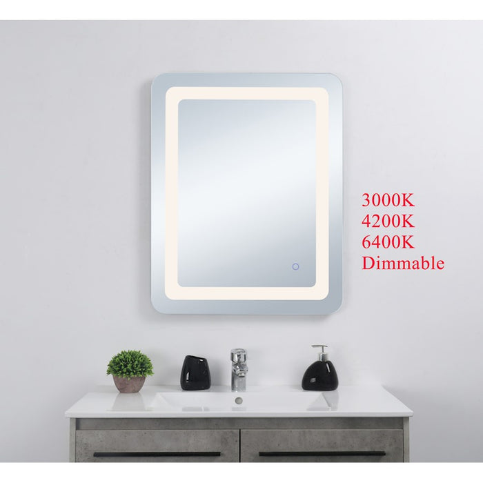 Elegant Decor Genesis 20X30" Soft Edge LED Mirror, Glossy White