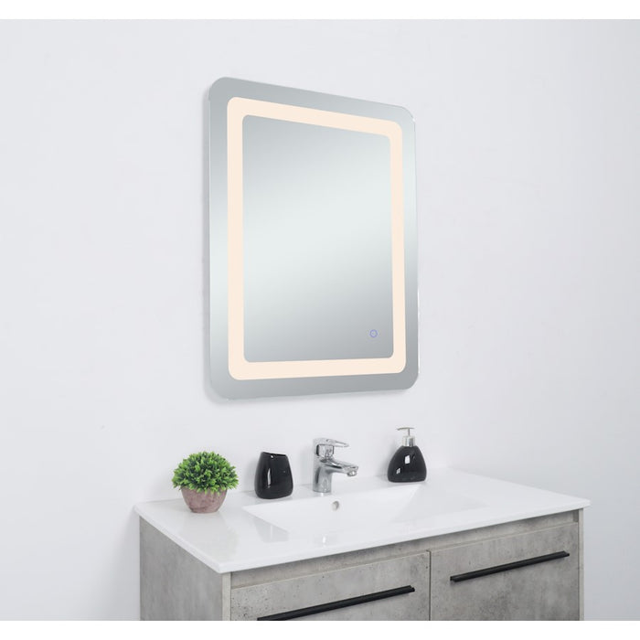 Elegant Decor Genesis 20X30" Soft Edge LED Mirror, Glossy White