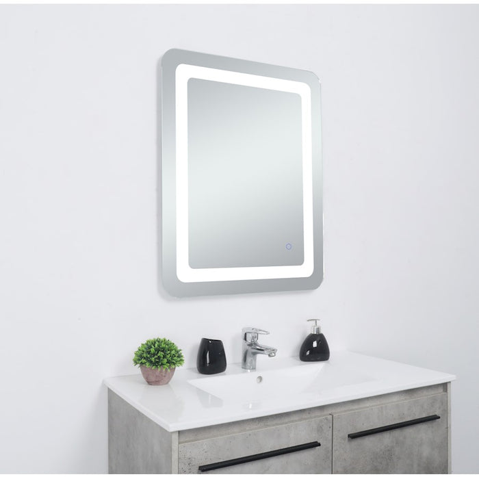 Elegant Decor Genesis 20X30" Soft Edge LED Mirror, Glossy White