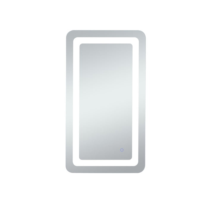 Elegant Decor Genesis 20X36" Soft Edge LED Mirror, Glossy White