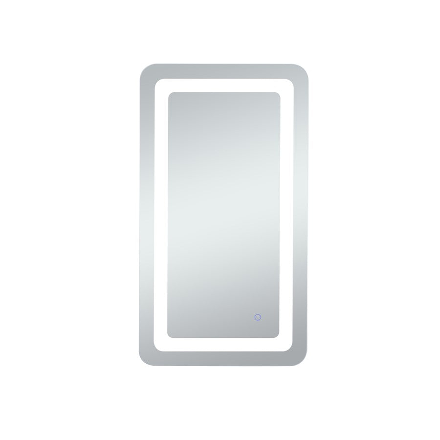 Elegant Decor Genesis 20X36" Soft Edge LED Mirror, Glossy White