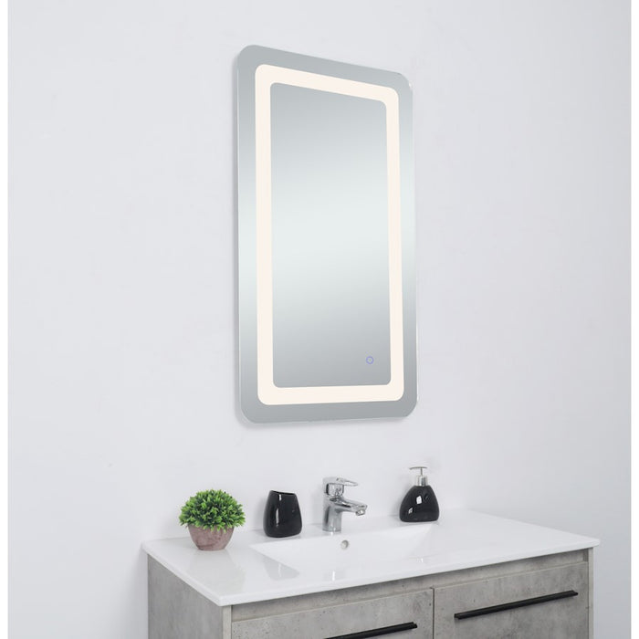 Elegant Decor Genesis 20X36" Soft Edge LED Mirror, Glossy White