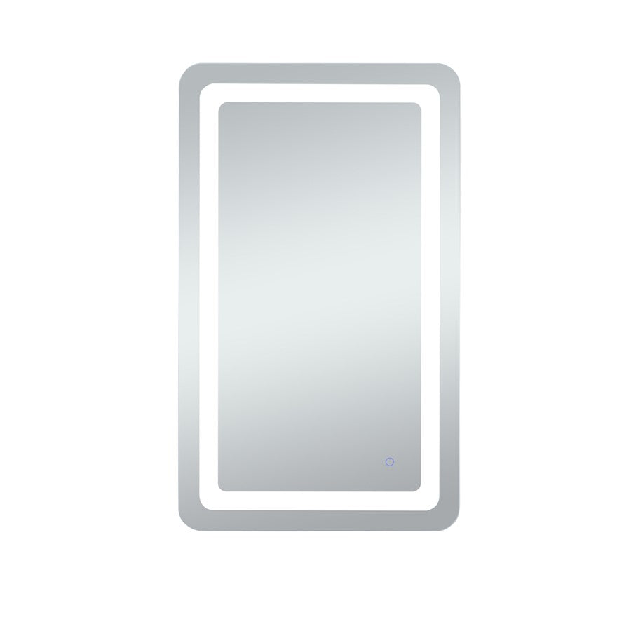 Elegant Decor Genesis 20X40" Soft Edge LED Mirror, Glossy White