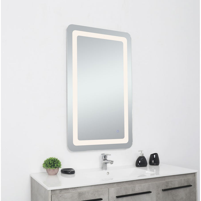 Elegant Decor Genesis 20X40" Soft Edge LED Mirror, Glossy White