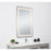 Elegant Decor Genesis 20X40" Soft Edge LED Mirror, Glossy White