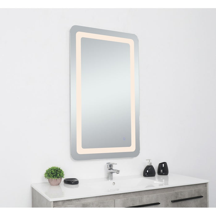 Elegant Decor Genesis 20X40" Soft Edge LED Mirror, Glossy White