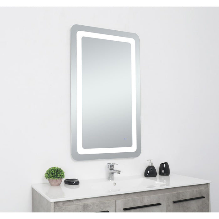 Elegant Decor Genesis 20X40" Soft Edge LED Mirror, Glossy White