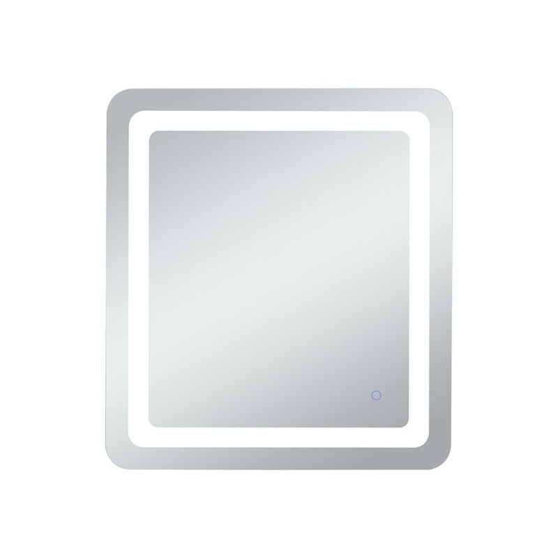 Elegant Decor Genesis 24X30" Soft Edge LED Mirror, Glossy White