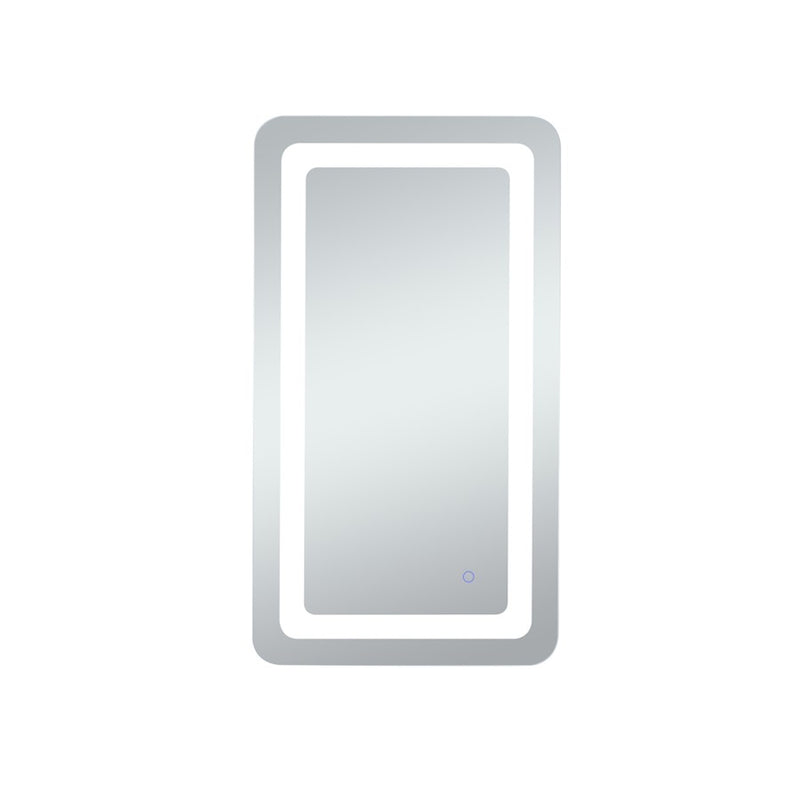 Elegant Decor Genesis 24X36" Soft Edge LED Mirror, Glossy White