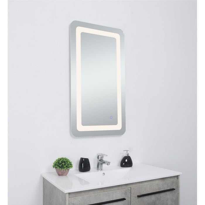Elegant Decor Genesis 24X36" Soft Edge LED Mirror, Glossy White
