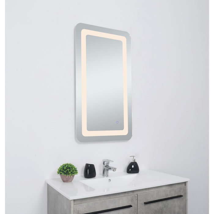 Elegant Decor Genesis 24X36" Soft Edge LED Mirror, Glossy White