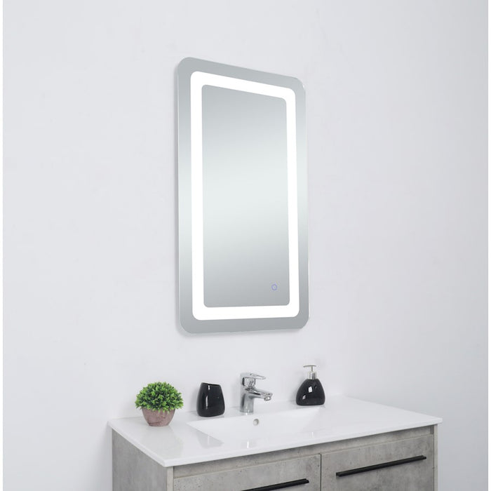 Elegant Decor Genesis 24X36" Soft Edge LED Mirror, Glossy White