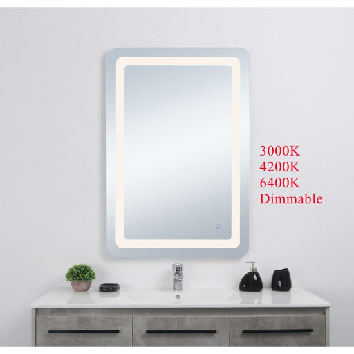 Elegant Decor Genesis 24X40" Soft Edge LED Mirror, Glossy White