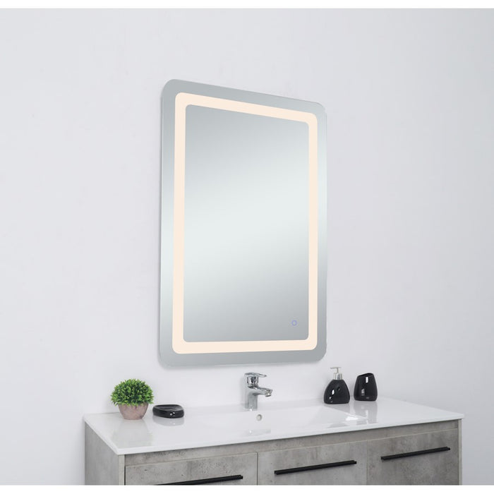 Elegant Decor Genesis 24X40" Soft Edge LED Mirror, Glossy White