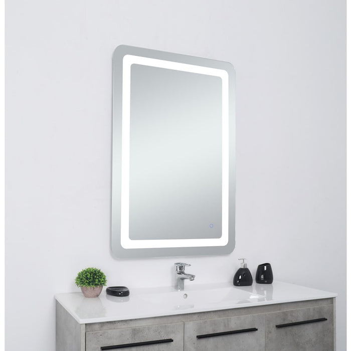 Elegant Decor Genesis 24X40" Soft Edge LED Mirror, Glossy White