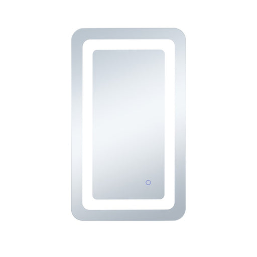 Elegant Decor Genesis 27X30" Soft Edge LED Mirror, Glossy White