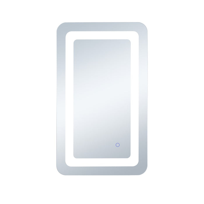 Elegant Decor Genesis 27X30" Soft Edge LED Mirror, Glossy White