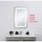 Elegant Decor Genesis 27X30" Soft Edge LED Mirror, Glossy White