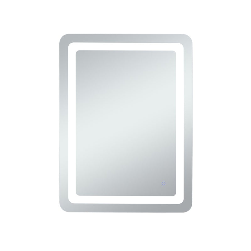 Elegant Decor Genesis 27X36" Soft Edge LED Mirror, Glossy White