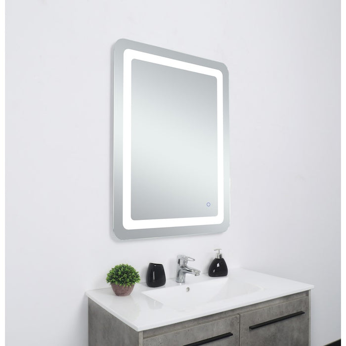 Elegant Decor Genesis 27X36" Soft Edge LED Mirror, Glossy White