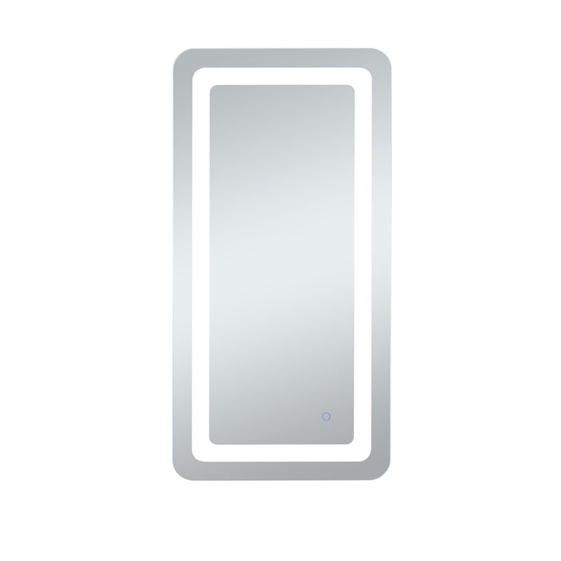Elegant Decor Genesis 27X40" Soft Edge LED Mirror, Glossy White