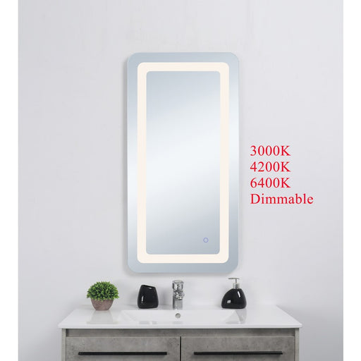 Elegant Decor Genesis 27X40" Soft Edge LED Mirror, Glossy White