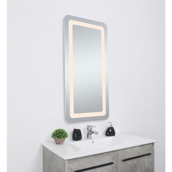 Elegant Decor Genesis 27X40" Soft Edge LED Mirror, Glossy White