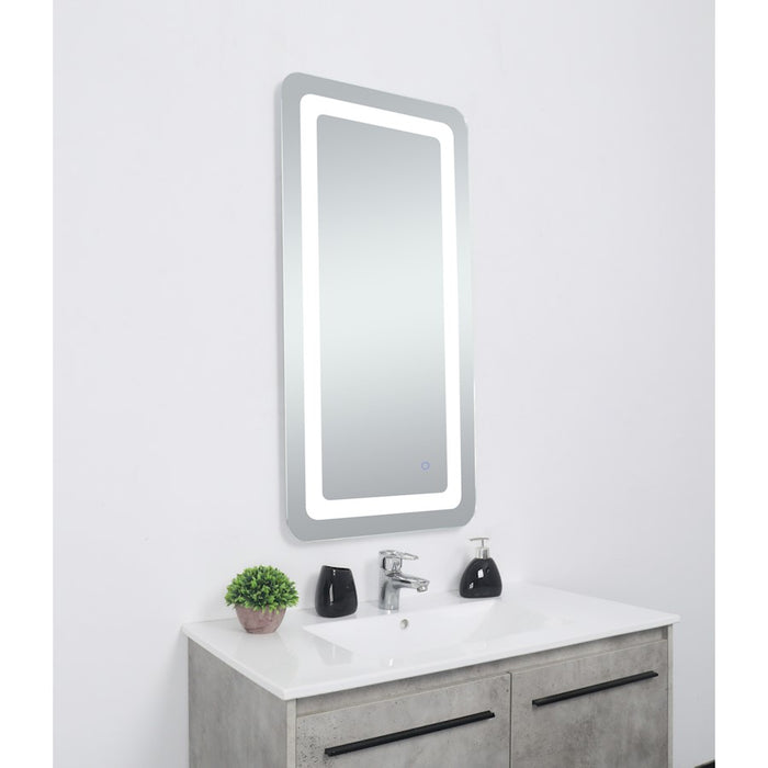 Elegant Decor Genesis 27X40" Soft Edge LED Mirror, Glossy White