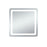 Elegant Decor Genesis 30X30" Soft Edge LED Mirror, Glossy White