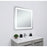 Elegant Decor Genesis 30X30" Soft Edge LED Mirror, Glossy White